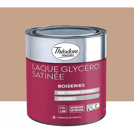 Laque Glycéro Satinée Théodore Châtaigne 0,5 L (1/2)