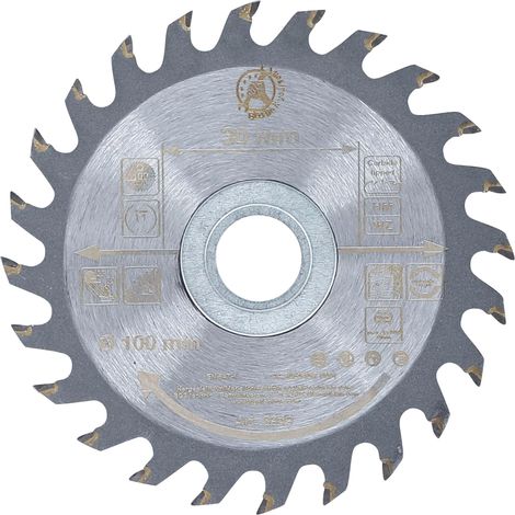 Lame de scie circulaire en métal dur Ø 100 x 30 x 2,1 mm 24 dents