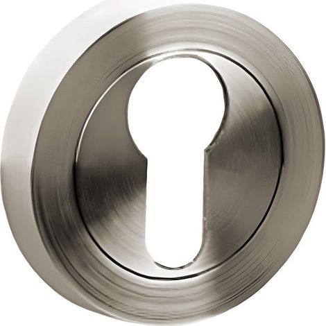 INTHER serratura tonda nichel satinato, alta resistenza, facile installazione, ideale per porte