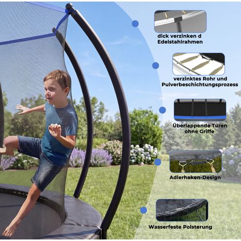 OKWISH Kindertrampolin für draußen 7,5 Fuß mit Sicherheitsnetz und Leiter (1/3)