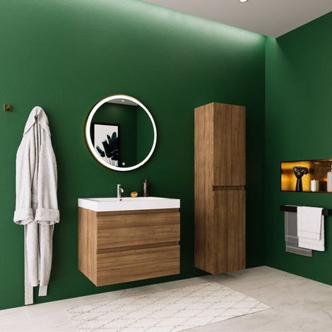 Ensemble meuble vasque 60 cm avec colonne - LOMAZOO Avalon - (1/5)