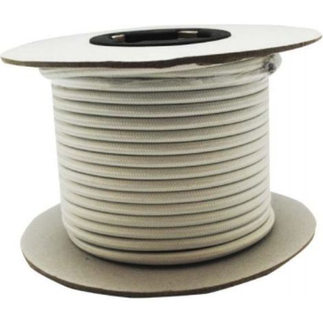 Cavo elettrico in tessuto avorio 2 x 0,75 mm Rotolo da 25 m