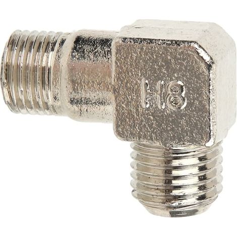 Raccord coudé pour tuyau de pompe à air, adaptateur fileté en alliage de zinc, 1/4 x 14 (1/5)