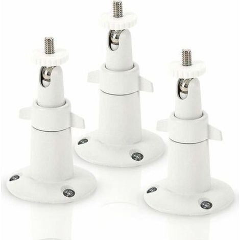 Support mural en métal pour caméras de sécurité intelligentes Arlo – Support réglable en aluminium intérieur/extérieur pour caméras Arlo et autres modèles compatibles (paquet de 3, blanc) (1/5)