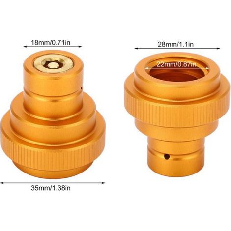 Adaptateur CO2 d'eau gazeuse TR21, connecteur de cylindre à 4 filetage mâle pour Terra Gold Orange - (1/4)