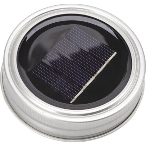 Les pots Mason solaires d'extérieur allument leurs couvercles, 20 LED, 6.6 pieds, étanches, sans flamme, guirlande féerique pour bocaux normaux-Crezuo