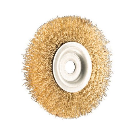 Spazzola circolare 120 mm – Fili ondulati per rimozione ruggine – Brixo
