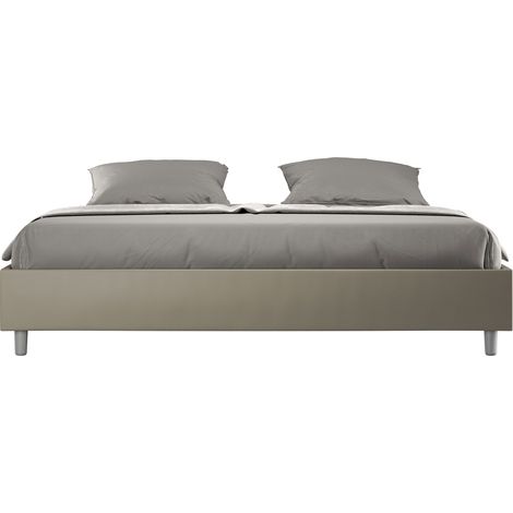 Letto contenitore imbottito 180x200 similpelle cappuccino Azelia (1/5)
