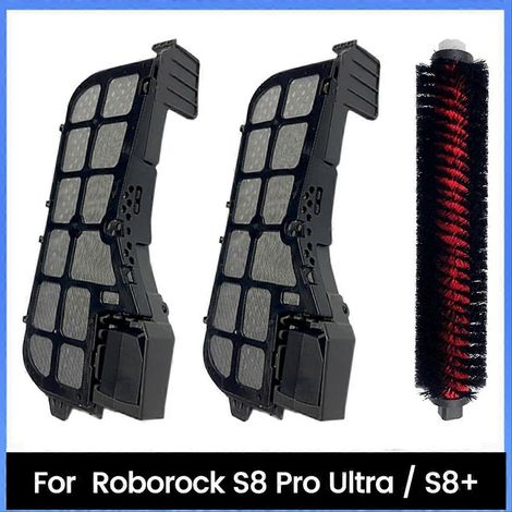 Brosse de nettoyage haute vitesse et filtres de station de base pour aspirateur robot Roborock S8 Pro Ultra ()