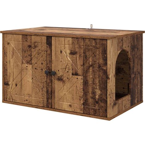 Katzenhaus Altholz 85 x 55 x 50 cm Holzwerkstoff vidaXL