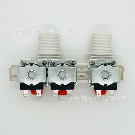 New parts for top-loading and front-loading washing machines, including a three-pin valve, an inlet valve and a solenoid valve (DC62 00024B). (1/4)