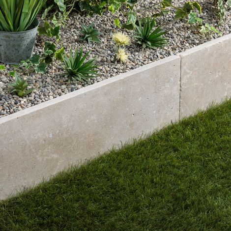 Bordure de jardin Pierre d'Egypte Beige 100x35x3 cm (à l'unité) - RO'MA NATURE (1/4)