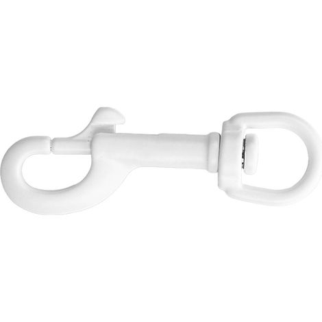75mm Crochet à œil pivotant DT75B Acier inoxydable 316 marin Mousqueton simple pour plongée Porte-clés Laisse chien Sangle appareil photo Blanc (1/5)