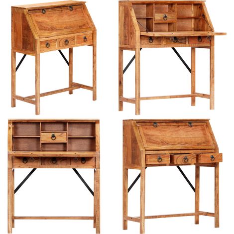 Bureau 90x40x107 cm Bois d'acacia massif - bureau - bureaux - Home & Living (1/5)