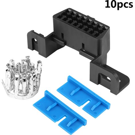 Kit de connecteur OBD2 II femelle 16 broches, câble OBDII, adaptateur et boîtier pour automobile, compatible GM J1962 (1/5)