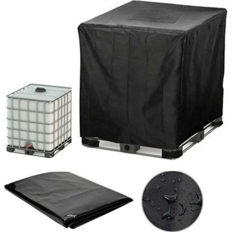 Abdeckung für Regentonnen (120x100x116 cm), für Regenwasserzisternen im Freien, UV-Schutzhülle, Staubschutzhülle, Hülle für Regenwasserzisternen (1/4)