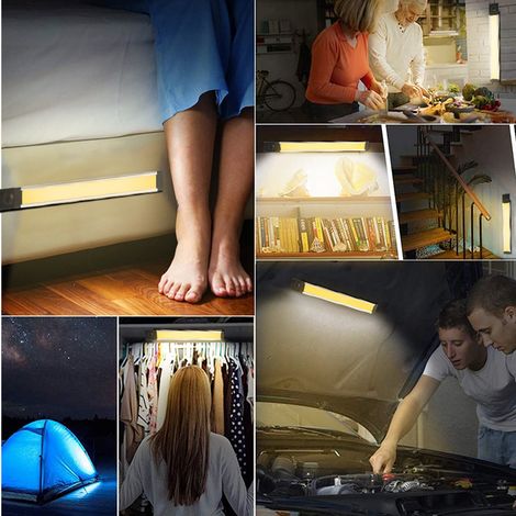 Lampe de chevet USB 5V 36 LED à intensité variable, panneau long, commande sans contact par geste de la main, veilleuse