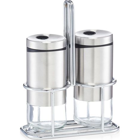 Gewürz aus Glas, Salz und Pfeffer Set, Gewürze.