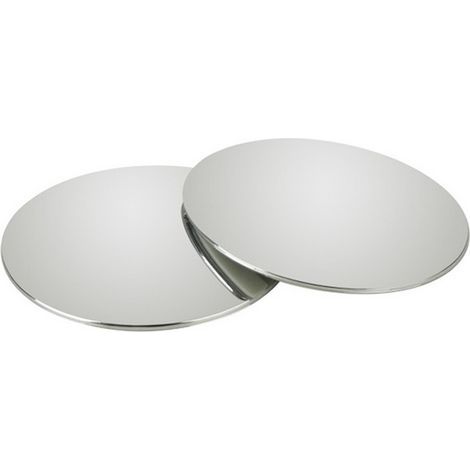 2 Pack 50mm Rotatif Voiture Angle Mort Miroir sans Cadre Rond 360°Rotate HD Verre Auto-adhésif Convexe Vue Arrière Voiture Côté Miroir Angle Mort Extérieur pour Véhicules, Moto, Camions et SUV (1/5)