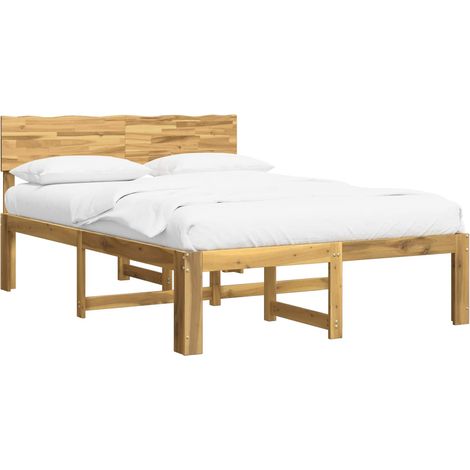 Cama doble con cabecero ROSTOCK Blanco 135 x 190 cm vidaXL (1/5)