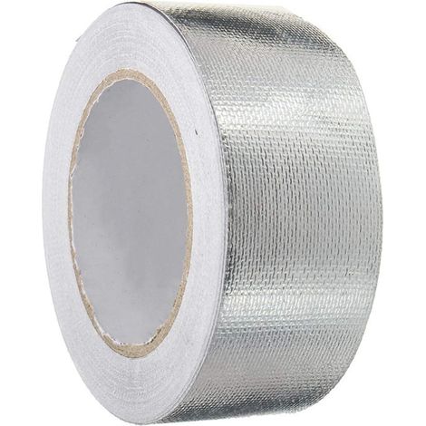 Ruban adhésif aluminium autocollant - Résistant chaleur, déchirure, UV - Tissu maille - 5 cm x 20 m (1/5)