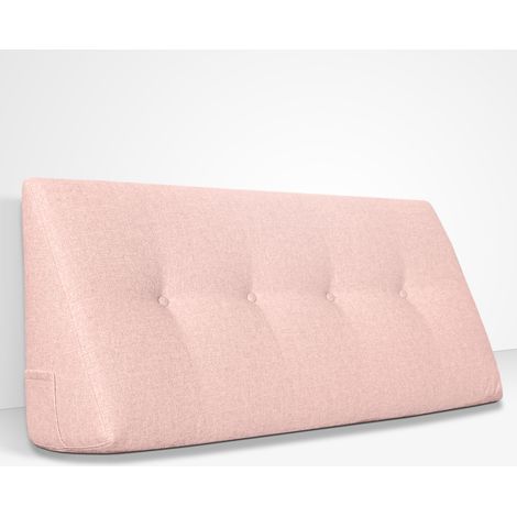 EVERGREENWEB - Cuscino da Lettura ergonomico, Cuscino Schienale a Cuneo per Letto e Divano Cuscino Per gambe Testata letto Misura 100x26 cm Colore Rosa 100% Made in Italy CHILL PILLOW (1/5)
