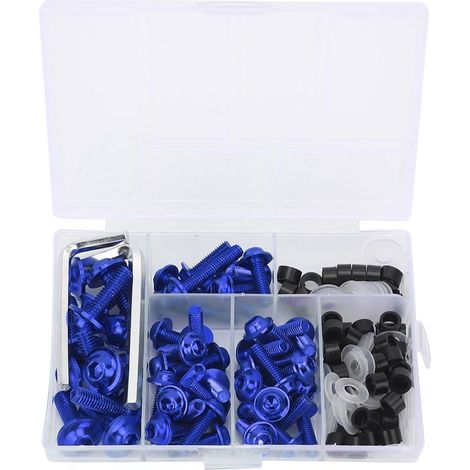 Kit of keys of seal of bolts of fairing universal, accessories of motorcycle bleus, 158 pieces/set (1/5)