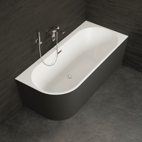 Vasca freestanding - Capri 160 droite noire -  Nera - 160 x76 x58 cm, by SPALINA