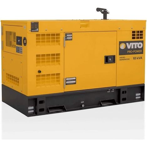 Vito – Groupe électrogène diesel 11kVA triphasé et monophasé – Démarrage automatique AVR – Autonomie jusqu'à 13h – Moteur 4 cylindres refroidi par eau (1/5)