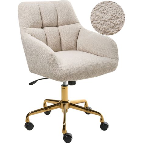 Schreibtischstuhl PALMDALE Bouclé Hellbeige (1/5)