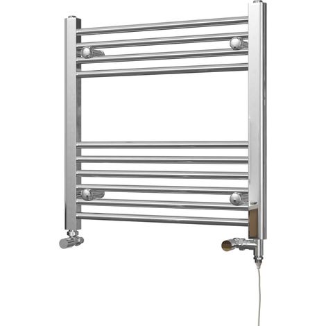 Zennor - Chrome Dual Fuel Towel Rail H600mm x W600mm Standard - Straight (1/3)