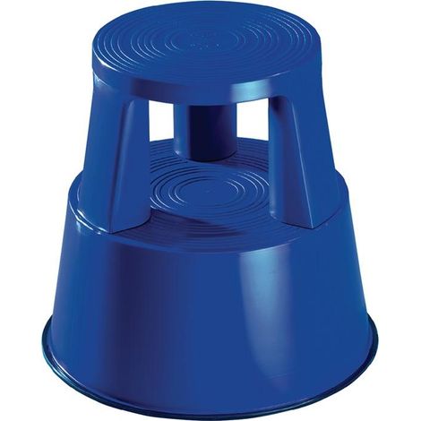 Tabouret roulant Ku. bleu H. avec/o. charge 425/430 mm D. en haut 290 mm D. en bas 440 mm