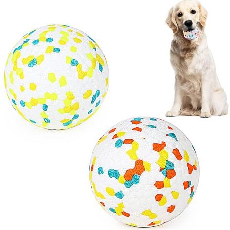 Jouets Interactifs pour Chiens Balles d'entraînement Balles pour Animaux de Compagnie Balle de Jeu d'exercice E-TPU pour Chiens de Taille Moyenne Grande - 2 Balles de 3 Pouces Chacune (1/5)