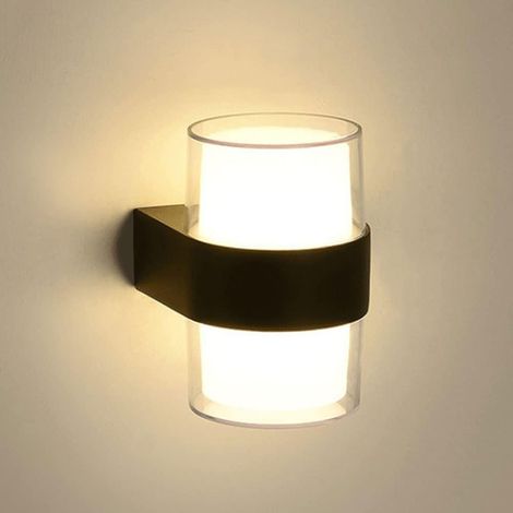 Applique Murale Cylindrique W 14W, Lampe LED Extérieure IP65 Double Tête pour Jardin (1/5)