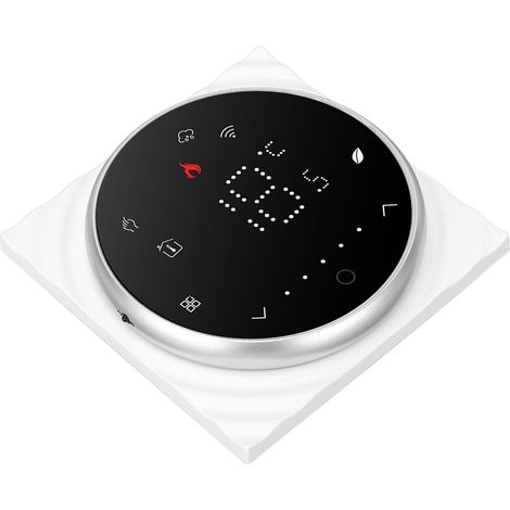 Thermostat numérique domestique 5A carré, affichage LED précis, Wi-Fi intelligent, 95-240 V, blanc (1/5)