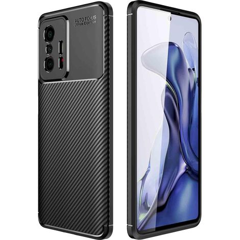 CUSTODIA IN SILICONE PER XIAOMI POCO F3 6.67"" CUSTODIA NERA COME IL CARBONIO MZB08RIEU (1/4)