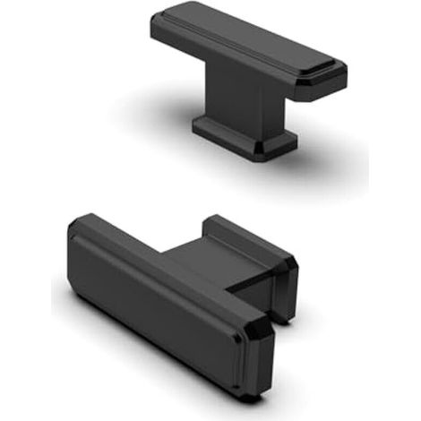 10 pièces boutons de meuble noir mat, poignées d'armoire en T, poignées de cuisine vintage, bouton de tiroir en alliage de zinc, poignées de porte de commode, boutons pour armoires