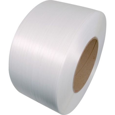 Feuillard polypropylène étroit haute cadence BLANC 5mmx0,47mmx7000m - COLIS 2 BOBINES (1/2)