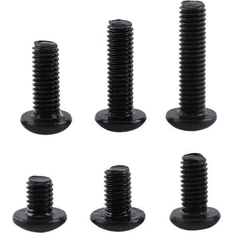 300pcs Coffret M3 Vis à six pans creux à tête hexagonale en acier allié et M3 Écrous hexagonale en acier allié, Assortiment Vis et écrous M3 x 4/5/6/8/10/12mm, Couleur Noir (1/5)