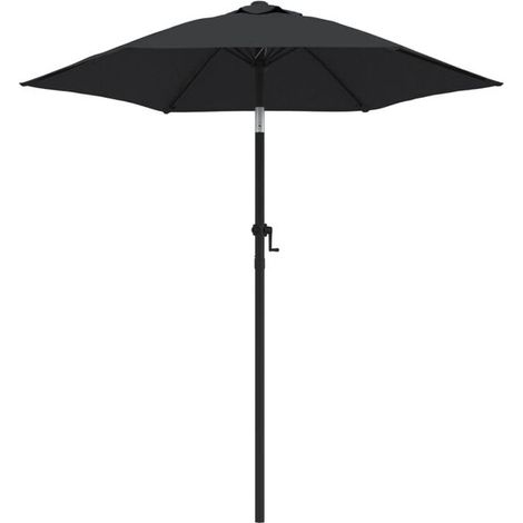 Parasol noir, 200x224 cm, aluminium. (1/5)