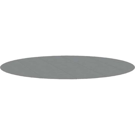 Bâche de piscine gris clair Ø550 cm géotextile polyester