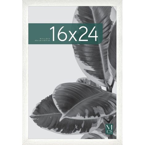 Cadre Poster Studio Gallery 40,6 x 61,0 cm, Aspect Bois Blanc, Bois MDF, Fixation Murale Verticale et Horizontale, Grand Cadre Photo pour Photos, Posters et Œuvres d'art Lot de 1 (1/5)