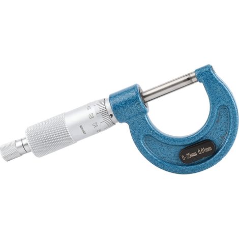 0–25 mm Mikrometer-Laserskala, Spirale aus Kohlenstoffstahl, Mess- und Verriegelungsvorrichtung für Außendurchmessermessung aus Kohlenstoffstahl (1/5)