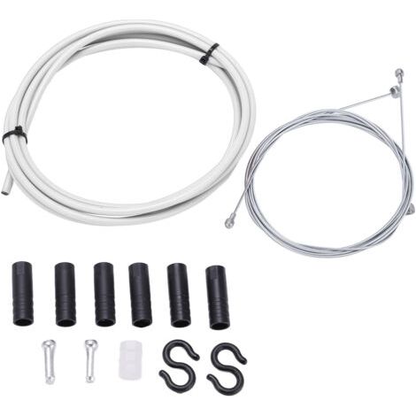 Kit câble et gaine de frein BOLANY pour vélo – Câble de frein robuste de 5 mm d'épaisseur – Blanc (1/5)