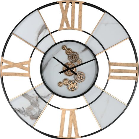 Reloj Pared Metal 140X10X140 Blanco (1/4)