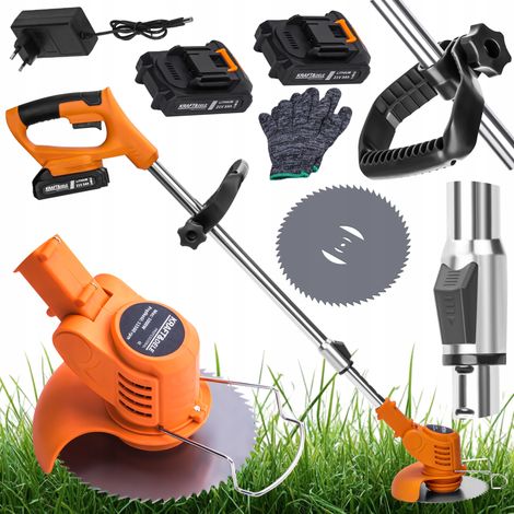 Desbrozadora inalámbrica de 1000 W, 2 baterías Kraft&Dele de 21 V y 3 Ah, 11500 RPM. (1/5)