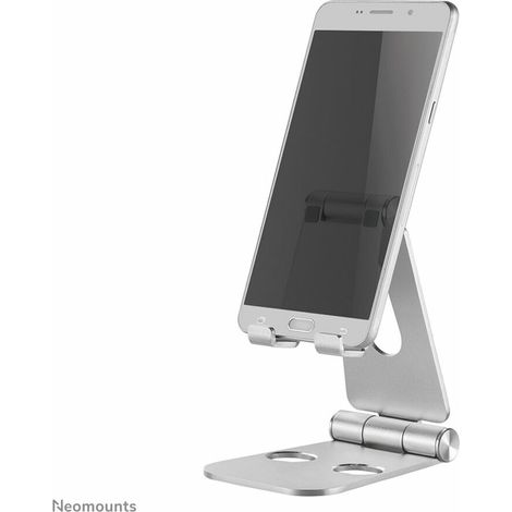 Neomounts DS10-160SL1 Soporte para teléfono de hasta 7 pulgadas, plegable, universal, plateado (1/5)