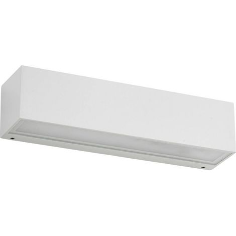 Lucande Lámpara de pared Led exterior 'Lengo' en Blanco Aluminio