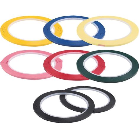 Ruban adhésif pour tableau blanc, 8 rouleaux, couleurs assorties, ruban fin, compatible avec les tableaux blancs effaçables à sec, accessoires pour tableaux blancs, accessoires pour tableaux blancs ef (1/5)