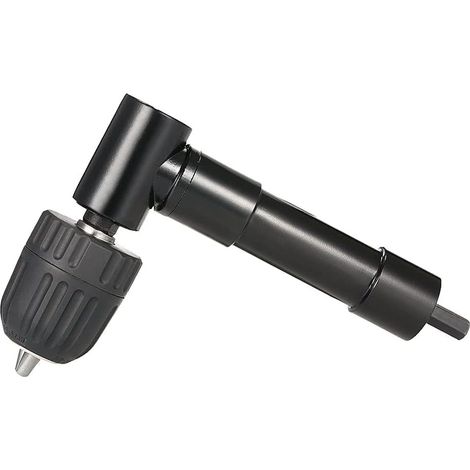 Perceuse d'angle pour perceuse électrique,Coin de foret à angle droit, adaptateur d'angle de tournevis, 0,8-10 mm avec mandrin à 3 mors, conversion des espaces étroits, adaptateur de fixation de foret (1/5)